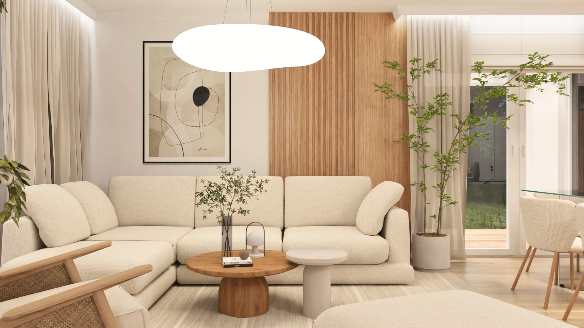 Nowoczesny salon z sofą